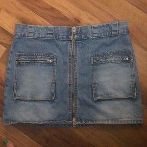 Denim mini skirt